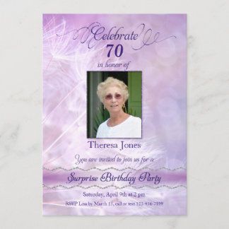 Adult Surprise Birthday Party Photo Invitations