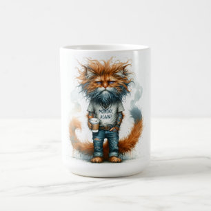 Adult Themed Coffee Mug with Party Cat on Monday