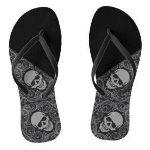 Adult, Thin Strap Flip Flops/Skulls Thongs
