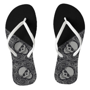 Adult, Thin Strap Flip Flops/Skulls Thongs