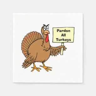 Adult Turkey Jokes Presidential Pardon All Turkeys Napkin