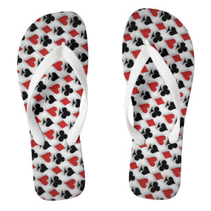 Adult, Wide Strap Flip Flops/Cards Thongs