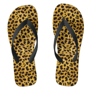 Adult, Wide Strap Flip Flops/Leopard Print Thongs