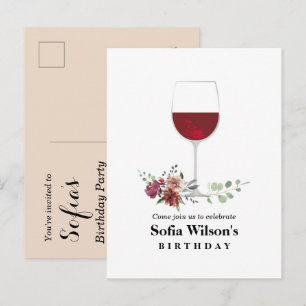 adult wine party invitation 
