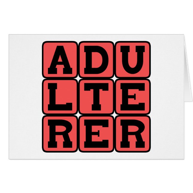 Adulterer, Scarlet Letter (Front Horizontal)