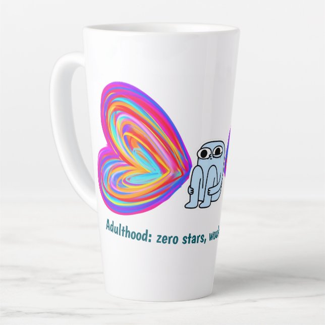 Adulthood: zero stars (Latte Mugs) Latte Mug (Left Angle)