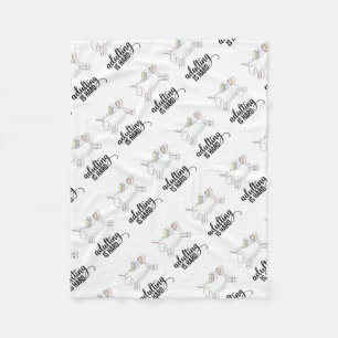 Adulting is Hard Funny Fleece Blanket