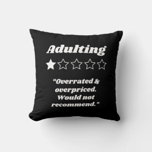 Adulting One Star Review Cushion