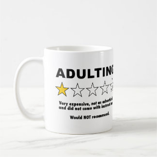 Adulting Review - 1 Star Review Coffee Mug