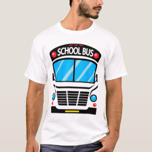 Adults And Kids School Bus Costume Halloween T-Shirt