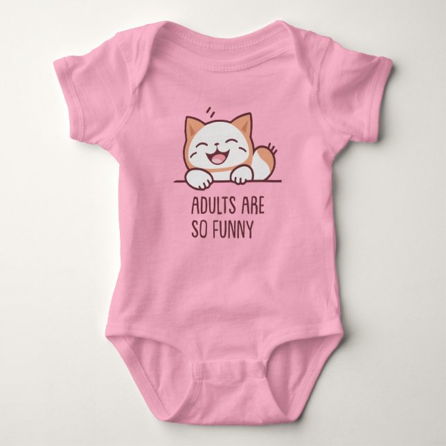 Adults are so funny baby bodysuit (Front)