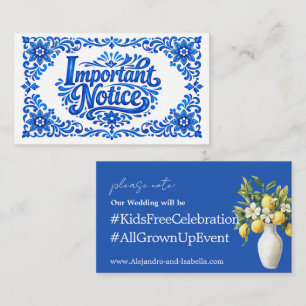 💙🍋Adults Only Azul & Limone Romance Adults‑Only Enclosure Card