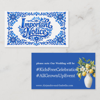 💙🍋Adults Only Azul & Limone Romance Adults‑Only  Enclosure Card