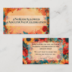Adults Only🌻Sunflower and Poppy Reverie Enclosure Card