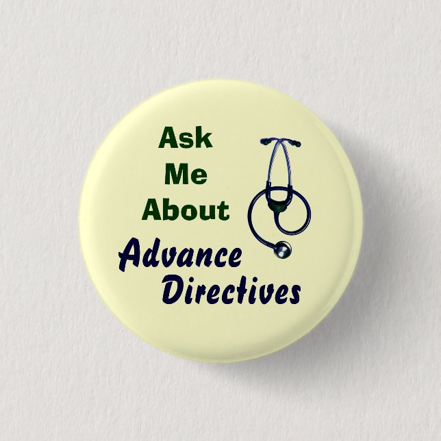 Advance Directive Button Ask Me Healthcare (Front)