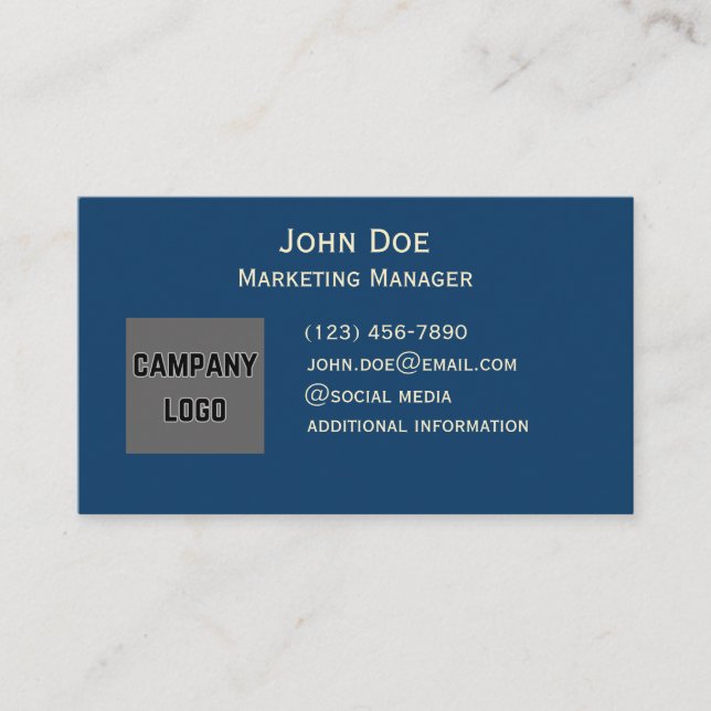 advanced blue Front And Back Business Cards (Front)