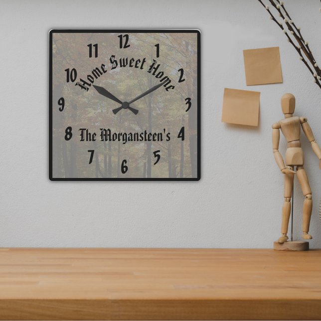 Advanced Create Your Own Custom Personalised Square Wall Clock (Creator Uploaded)