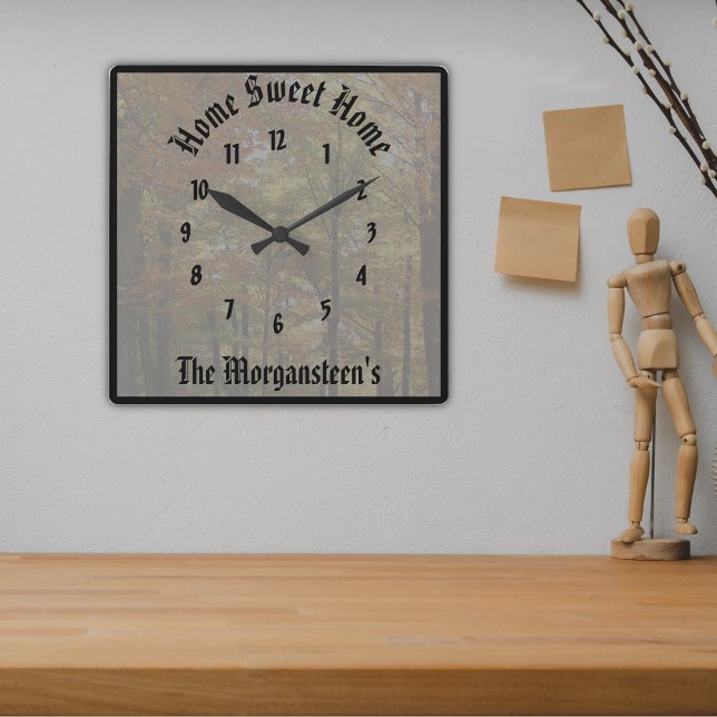 Advanced Create Your Own Custom Personalised V2 Square Wall Clock (Creator Uploaded)