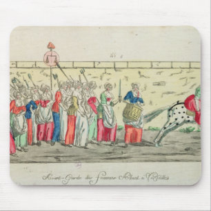 Advanced guard of the women going to mouse pad