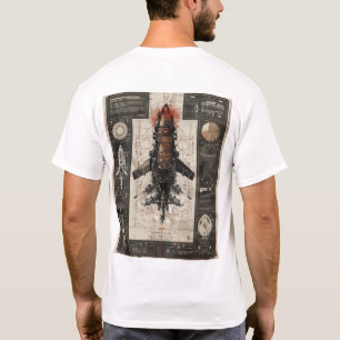 Advanced Hyperreal Infographics Schematics Tech T- T-Shirt