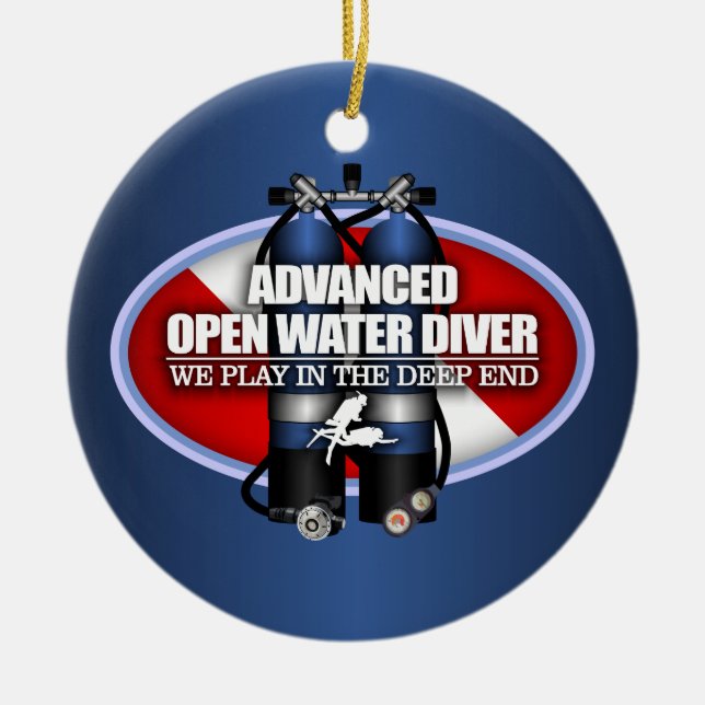 Advanced Open Water (ST) Ceramic Ornament (Front)