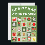 Advent Calendar Christmas Card<br><div class="desc">Creative Christmas holiday greeting cards featuring countdown design. Edit text to add your name.</div>