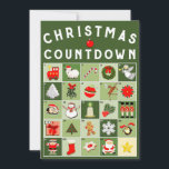 Advent Calendar Christmas Card<br><div class="desc">Creative Christmas Advent Calendar holiday cards featuring Countdown design and rhyme. Edit text to add your name.</div>