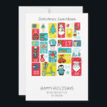 Advent Calendar Christmas Cartoon style Holiday Card<br><div class="desc">Adorable Christmas illustration hand painted by Sanja Vrekic. Christmas Advent Idea is unique and simple yet colorful and cute. Matching products can be found in Advent Calendar.</div>
