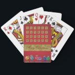 Advent Calendar Christmas Ornaments Playing Cards<br><div class="desc">Merry Christmas illustration featuring an advent calendar and colourful Christmas baubles on a red background.</div>