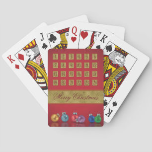 Advent Calendar Christmas Ornaments Playing Cards