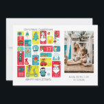 Advent Calendar Christmas Photo Holiday Card<br><div class="desc">Adorable Christmas illustration hand painted by Sanja Vrekic. Christmas Advent Idea is unique and simple yet colorful and cute. Matching products can be found in Advent Calendar.</div>