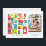 Advent Calendar Christmas Photo Holiday Card<br><div class="desc">Adorable Christmas illustration hand painted by Sanja Vrekic. Christmas Advent Idea is unique and simple yet colorful and cute. Matching products can be found in Advent Calendar.</div>