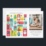 Advent Calendar Christmas Photo Holiday Card<br><div class="desc">Adorable Christmas illustration hand painted by Sanja Vrekic. Christmas Advent Idea is unique and simple yet colorful and cute. Matching products can be found in Advent Calendar.</div>