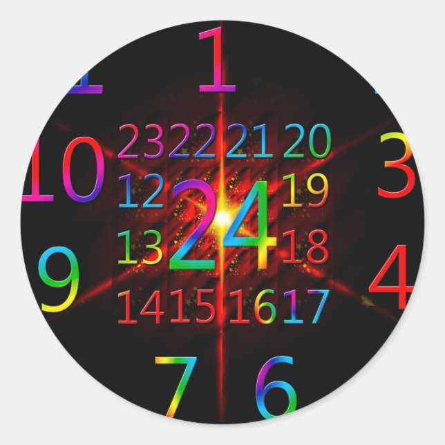 Advent Calendar Classic Round Sticker (Front)