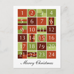 Advent Calendar Holiday Postcard