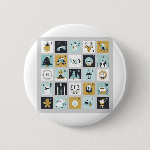 Advent Calendar Printable Calendar 6 Cm Round Badge