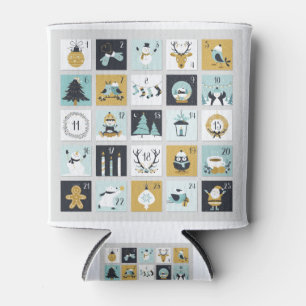 Advent Calendar Printable Calendar Can Cooler