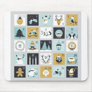 Advent Calendar Printable Calendar Mouse Pad
