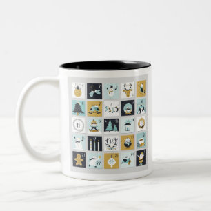 Advent Calendar Printable Calendar Two-Tone Coffee Mug