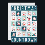 Advent Calendar Sports Countdown Christmas Card<br><div class="desc">Miniature Christmas Countdown activity featuring 25 major league sports. Edit text to customise for family,  friend or client.</div>