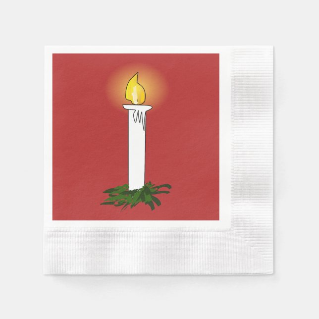 Advent Candle Red Coined Standard Paper Napkin (Front)