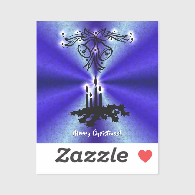 Advent, Christmas Artdeco on Blue Green Rainbow (Sheet)