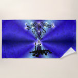 Advent, Christmas Artdeco on Blue Green Rainbow Beach Towel<br><div class="desc">Advent,  Christmas Artdeco on Blue Green Rainbow in elephanten-skin leather-optics,  Digital Art by Krisi ArtKSZP . More in Store Category >>> Christmas - Weihnachten >>> Christmas in blue</div>