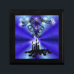 Advent, Christmas Artdeco on Blue Green Rainbow Gift Box<br><div class="desc">Advent,  Christmas Artdeco on Blue Green Rainbow in elephanten-skin leather-optics,  Digital Art by Krisi ArtKSZP . More in Store Category >>> Christmas - Weihnachten >>> Christmas in blue</div>