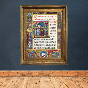 Advent Christmas Liturgy Mediaeval Manuscript Poster
