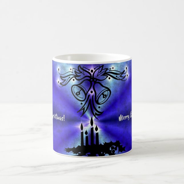 Advent, Christmas Magic on Blue Coffee Mug (Center)