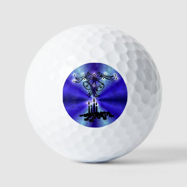 Advent, Christmas Magic on Blue Golf Balls (Front)