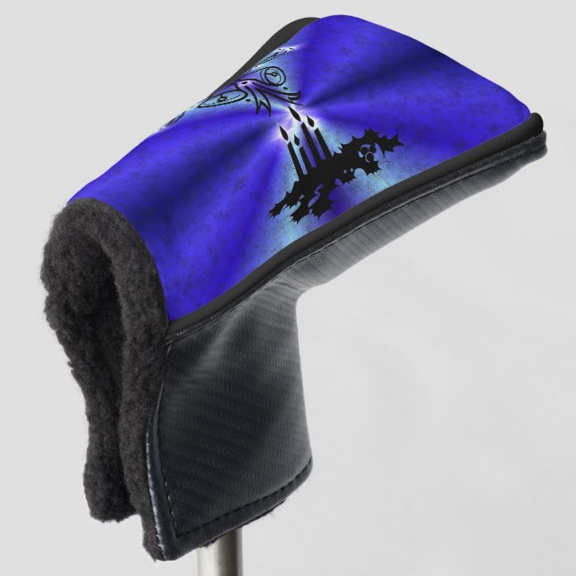 Advent, Christmas Magic on Blue Golf Head Cover (3/4 Front)