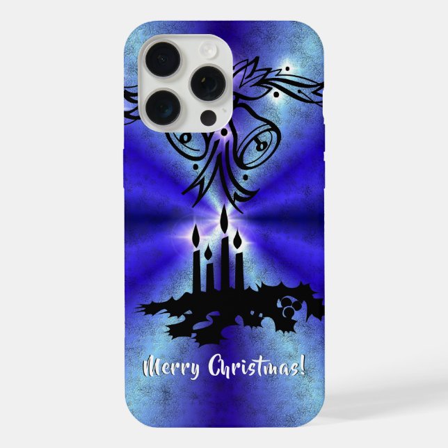 Advent, Christmas Magic on Blue iPhone Case (Back)