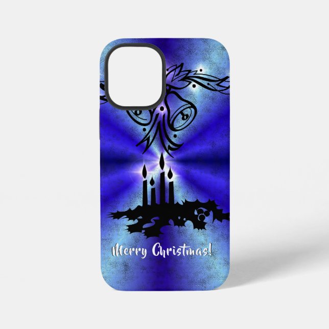 Advent, Christmas Magic on Blue iPhone Case (Back)